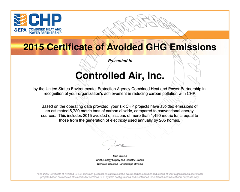 EPA Chp combine heat and power partnership