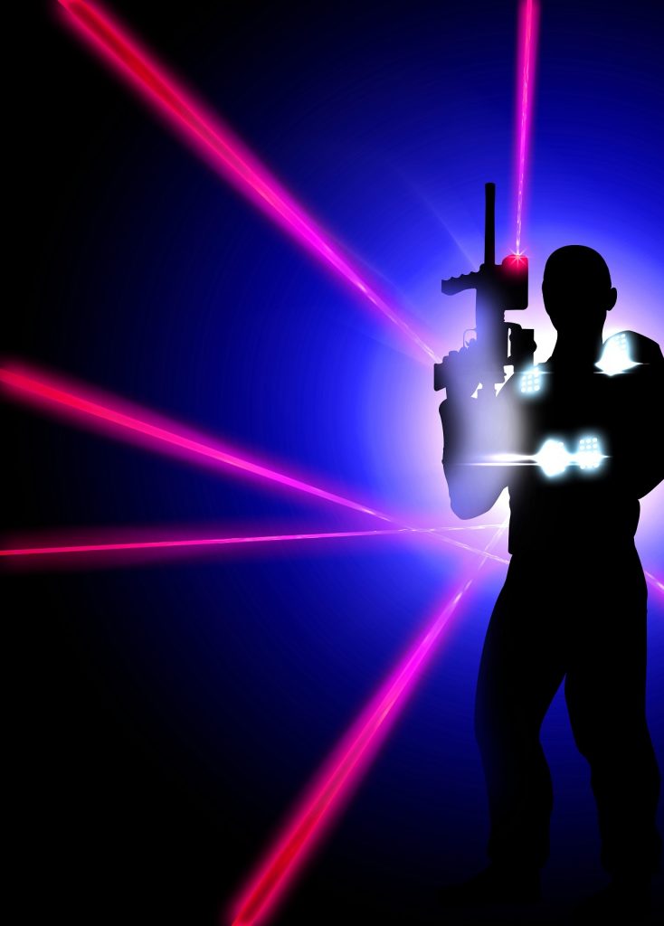 Laser tag background Laser tag sports center