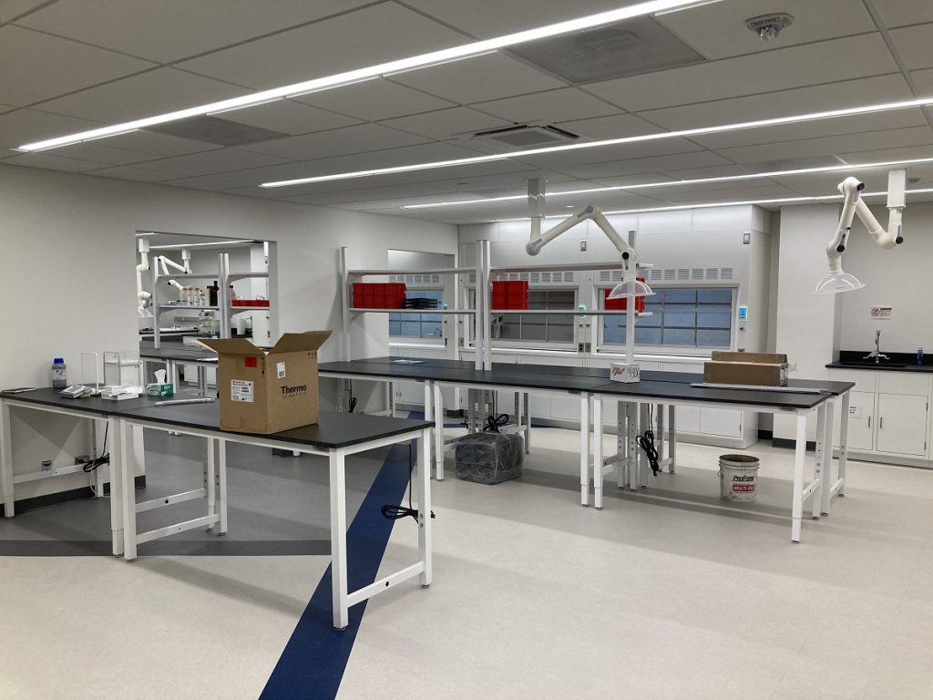 the Elm City Bioscience building Lab Space