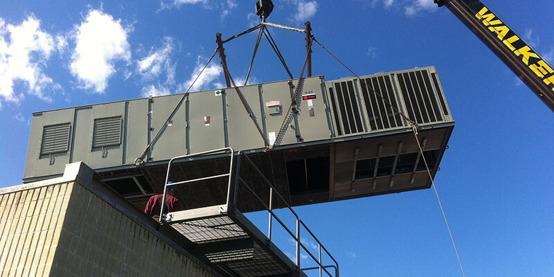 Union Plaza Roof Top Replacement Rigging